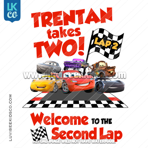 Disney Cars Iron On Transfer | Race Track Friends - Cars 3 - LuvibeeKidsCo