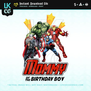 Avengers Digital File [Instant Download] for Birthday and Events - Mommy of the Birthday Boy