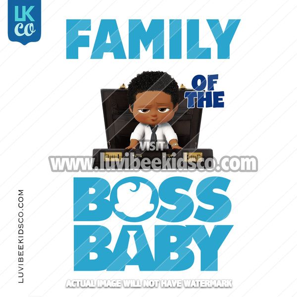 Boss Baby Iron On Transfer | Family of the Birthday Boss - Afro Boy - Briefcase - LuvibeeKidsCo