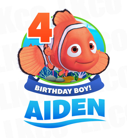Finding Nemo Iron On Transfer | Birthday Boy Style 02 - LuvibeeKidsCo