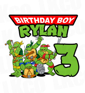 Teenage Mutant Ninja Turtles Iron On Transfer | TMNT Birthday Boy - LuvibeeKidsCo