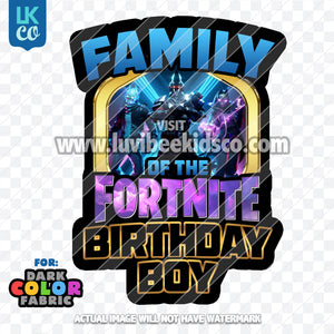 Fortnite HTV Birthday Design - Add Family Members - Birthday Boy