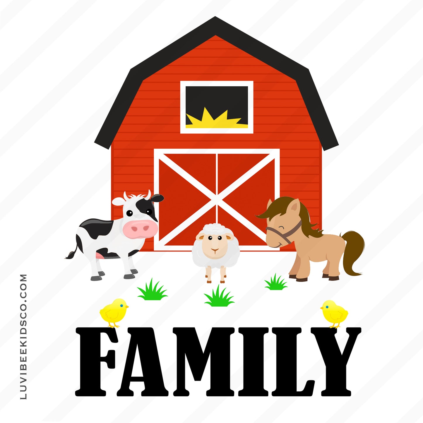 Farm Animals, Barnyard Party Iron On Transfer Designs - Add Family Members - LuvibeeKidsCo