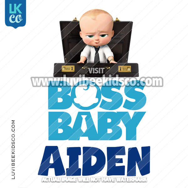 Boss Baby Iron On Transfer | Blue Baby Boy | Briefcase - LuvibeeKidsCo