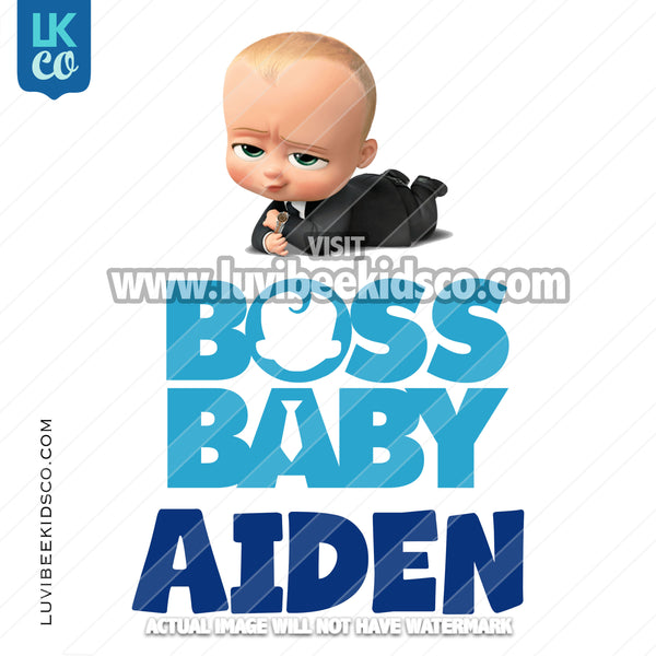 Boss Baby Iron On Transfer | Blue - Baby Boy - LuvibeeKidsCo