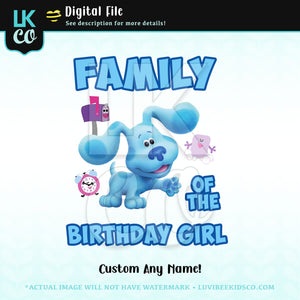 Blues Clues Design - Add Family Members - Birthday Girl