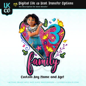 Encanto Inspired Birthday Design - Hearts - Add Family Members