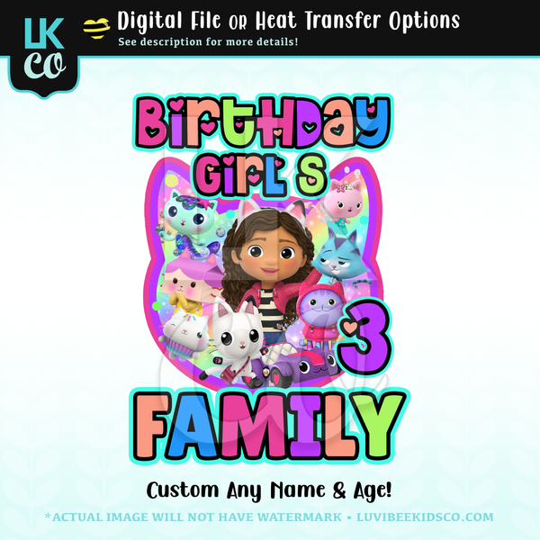 Gabby's Dollhouse Inspired Birthday Design - Colorful Friends - Add Family Members