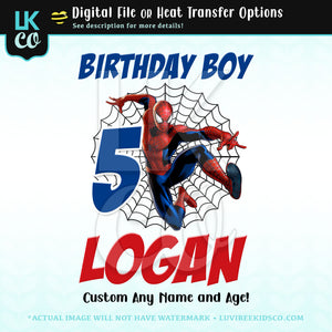 Spider Man Inspired Birthday Design | Web - Birthday Boy