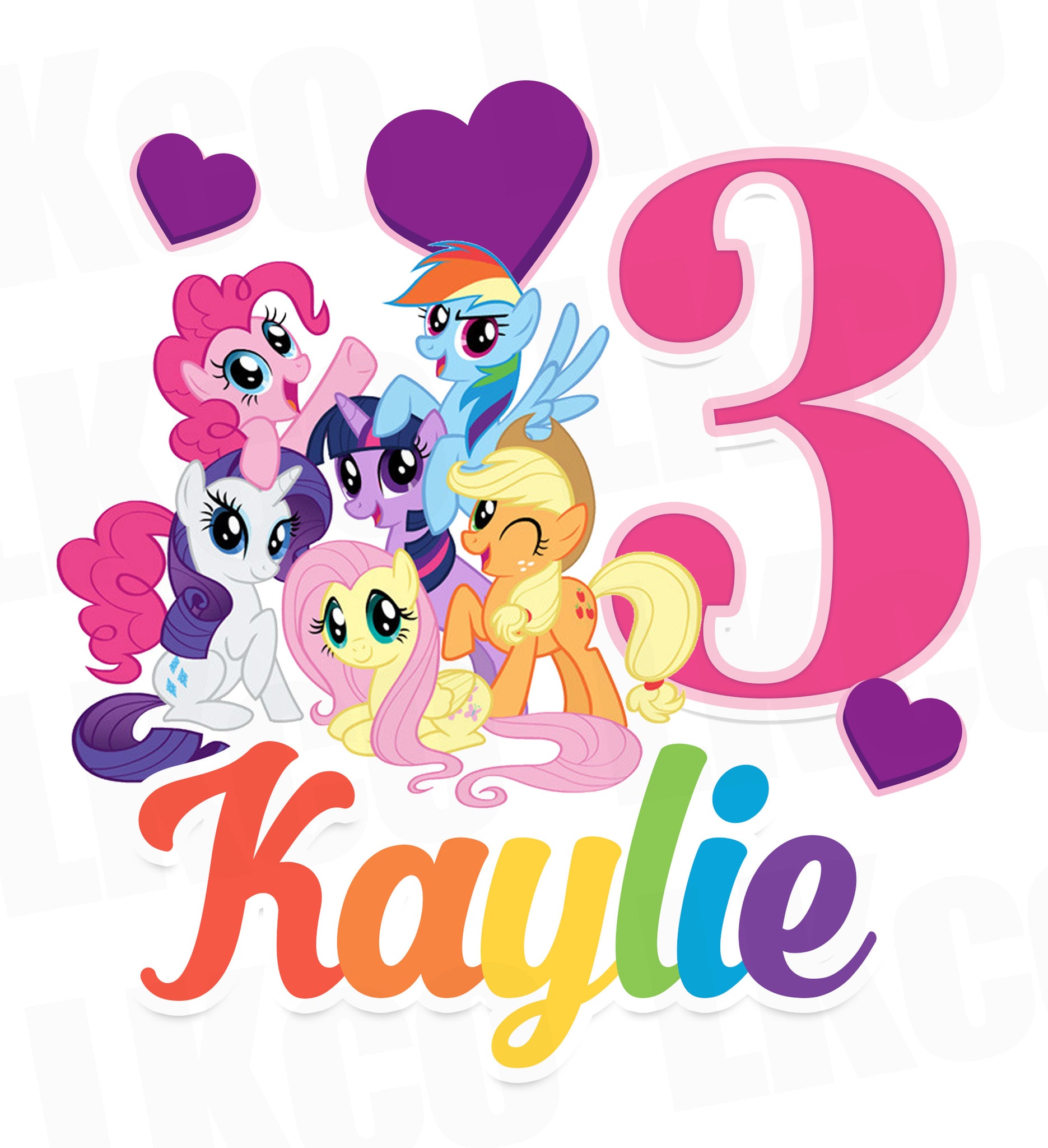 My Little Pony Birthday Shirt Transfer | Rainbow Birthday Girl - LuvibeeKidsCo