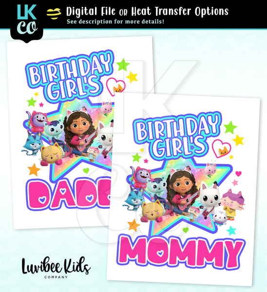 Gabby's Dollhouse Inspired Birthday Design - Rockstar Friends - Mommy & Daddy Set