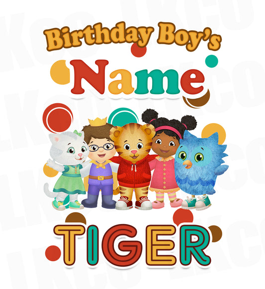 Daniel Tiger Iron On Transfer for Boy or Girl | Add Any Family Member Tri-Color - LuvibeeKidsCo