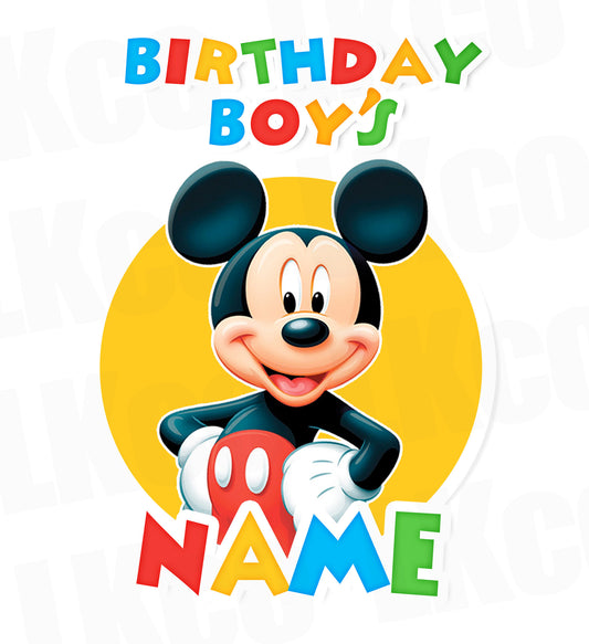 Mickey Mouse Iron On Transfer | Add A Family Member | Primary Colors - LuvibeeKidsCo