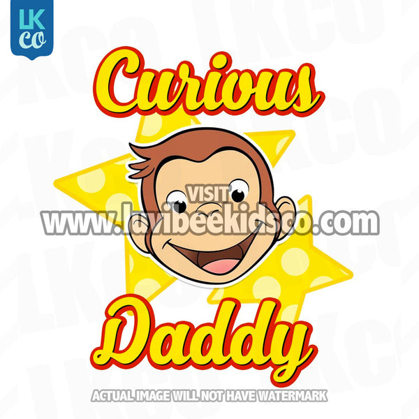 Curious George Iron On Transfer | Birthday Boy's Daddy - LuvibeeKidsCo