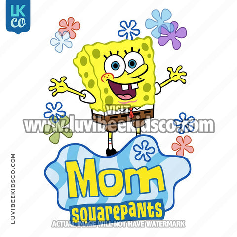 Spongebob Squarepants Iron On Transfer Design - Mom - LuvibeeKidsCo