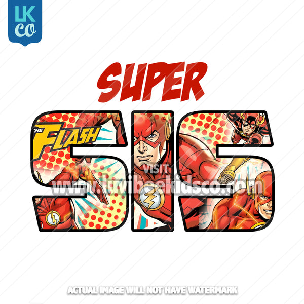 The Flash Iron On Transfer - Super Sis - LuvibeeKidsCo
