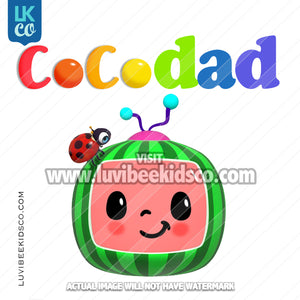 Cocomelon Inspired Heat Transfer Design - Cocomelon TV - Cocodad