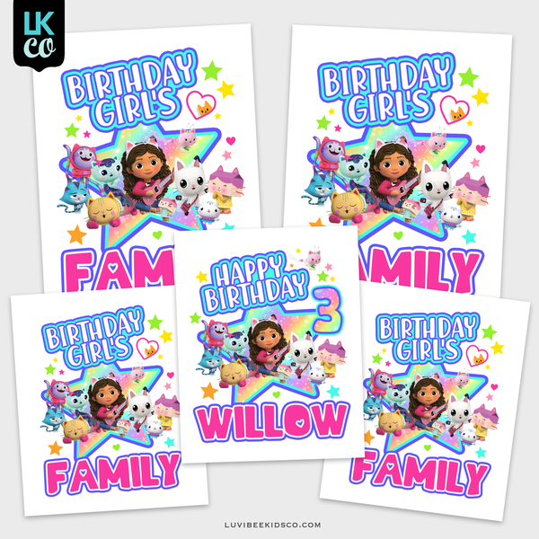 Gabby's Dollhouse Inspired Birthday Design - Rockstar Friends - Family Pack