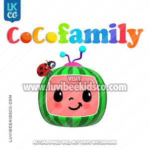 Cocomelon Inspired Heat Transfer Designs - Cocomelon TV - Add Family Members