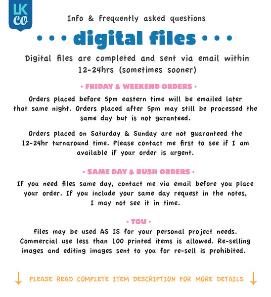 A Digital File [12-24hr email] for Birthdays and Events - Any Name and Age - LuvibeeKidsCo