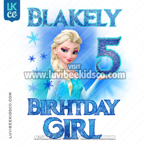 Frozen Iron On Transfer | Elsa - Birthday Girl