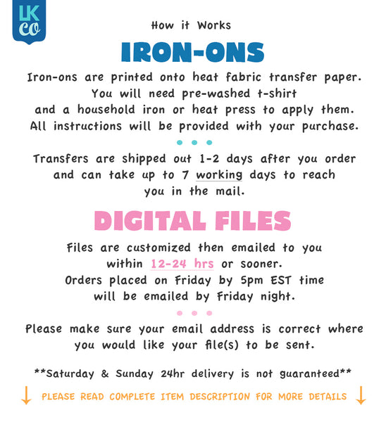 Unicorn Iron On Transfer | Add Family Members - Flowers - LuvibeeKidsCo