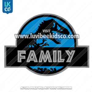 Jurassic World Iron On Transfer Design - Add Family Members - LuvibeeKidsCo