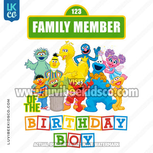 Sesame Street Birthday Iron On Transfer - Add A Family Member - Birthday Boy - LuvibeeKidsCo