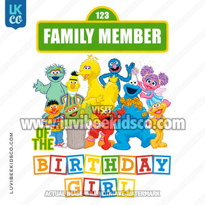 Sesame Street Birthday Iron On Transfer - Add A Family Member - Birthday Girl - LuvibeeKidsCo