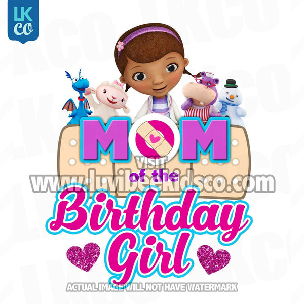 Doc McStuffins Iron On Transfer | Hearts - Mom of the Birthday Girl - LuvibeeKidsCo