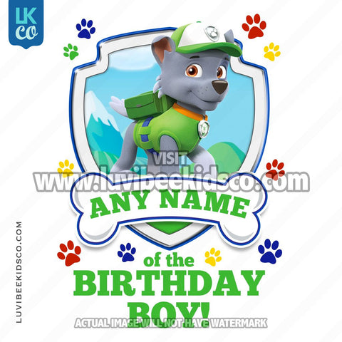 Paw Patrol - Green Rocky Family Member of the Birthday Boy - LuvibeeKidsCo