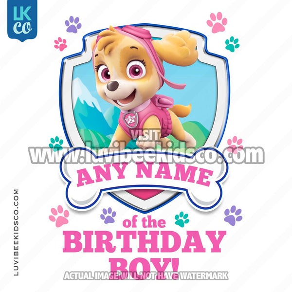 Paw Patrol - Pink Skye Family Member of the Birthday Boy - LuvibeeKidsCo