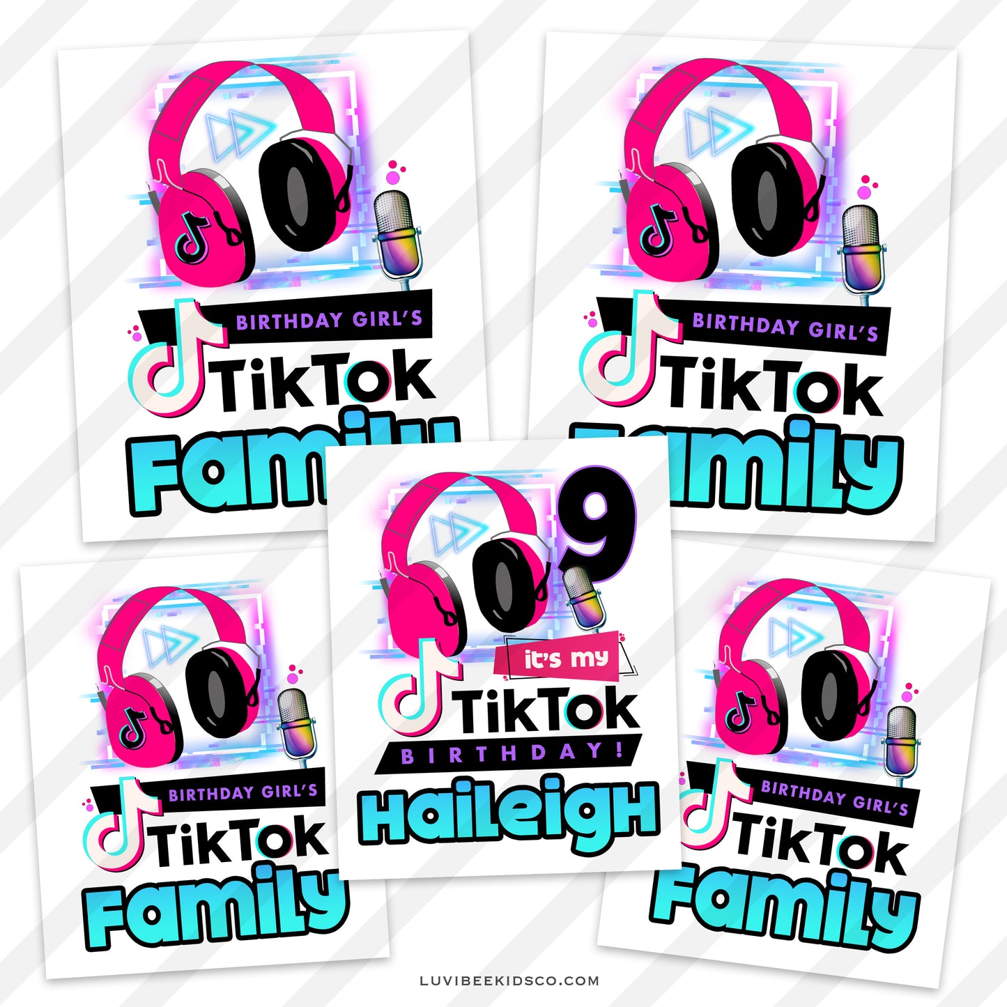 TikTok Heat Transfer Designs | Family Pack