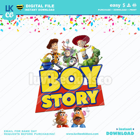 Toy Story Design | Baby Shower Boy Story